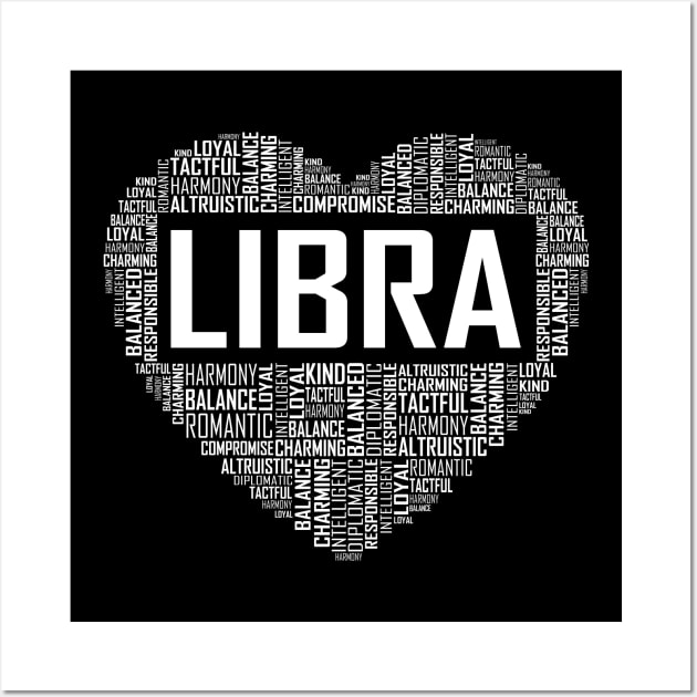 Libra Zodiac Heart Wall Art by LetsBeginDesigns